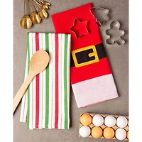 DII® Santa Belt Dishtowel Set