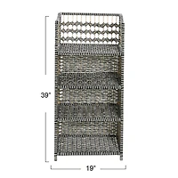 Household Essentials 39" Woven Paper Rattan Accent Shelf