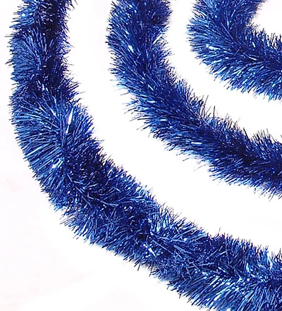 50ft. Blue Foil Tinsel Garland