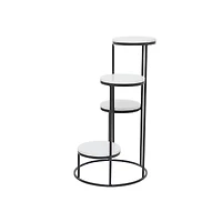 White Iron Modern Plantstand, 31" x 17" x 17"