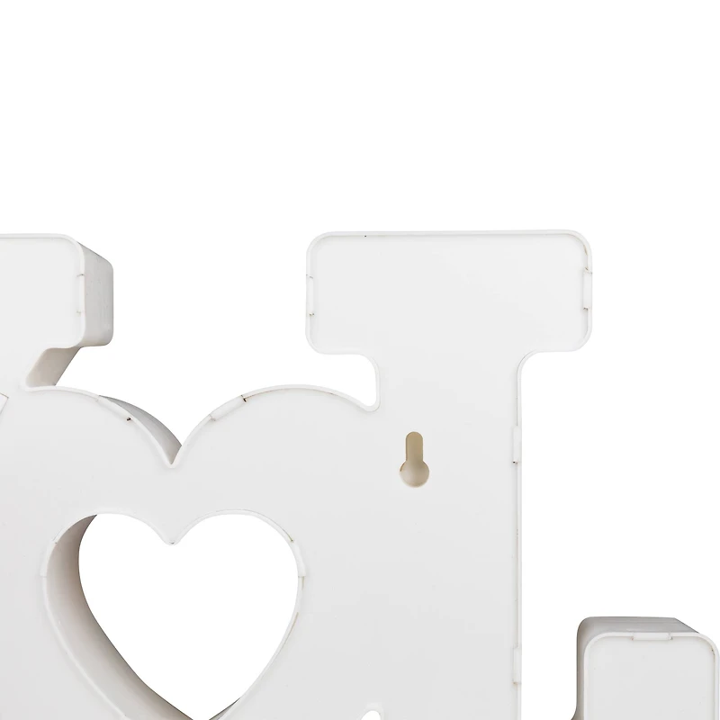 12.75" White Joy LED Christmas Marquee Wall Sign