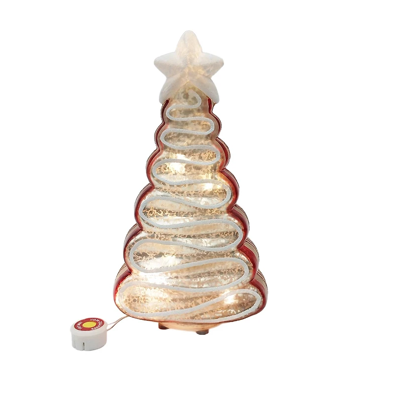 9" Glass Tree LED Tabletop Décor by Ashland®