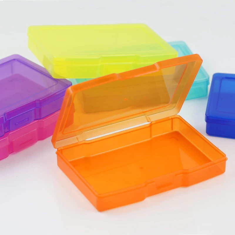 4" x 6" Rainbow Plastic Photo Storage Boxes, 6ct. by Simply Tidy®