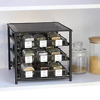3-Tier 18-Bottle Spice Rack Organizer
