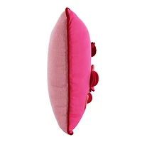 18" x 18" Red & Pink Pom Pom Tree Pillow by Ashland®