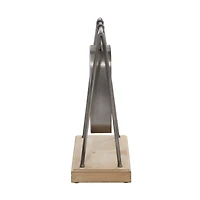 12" Gray Wood Farmhouse Swing Clock