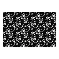Monochromatic Floral Bunch 27" x 18" Floor Mat