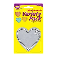Trend Enterprises® I Heart Metal Hearts Mini Accents® Variety Pack, 6 Packs of 36
