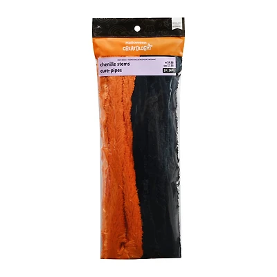 Jumbo Orange & Black Chenille Stems, 24ct. by Creatology™