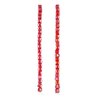 12 Packs: 44 ct. (528 total) Red Faceted Glass Cube Beads, 5mm by Bead Landing™