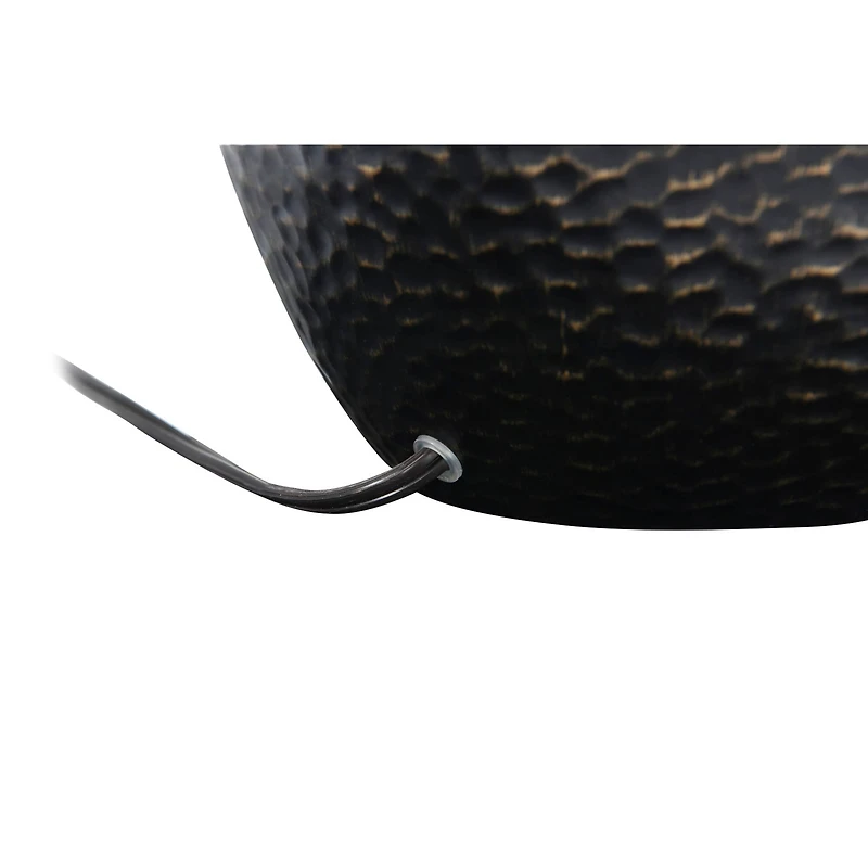 Hello Honey® 28" Hammered Metal Table Lamp with Linen Shade