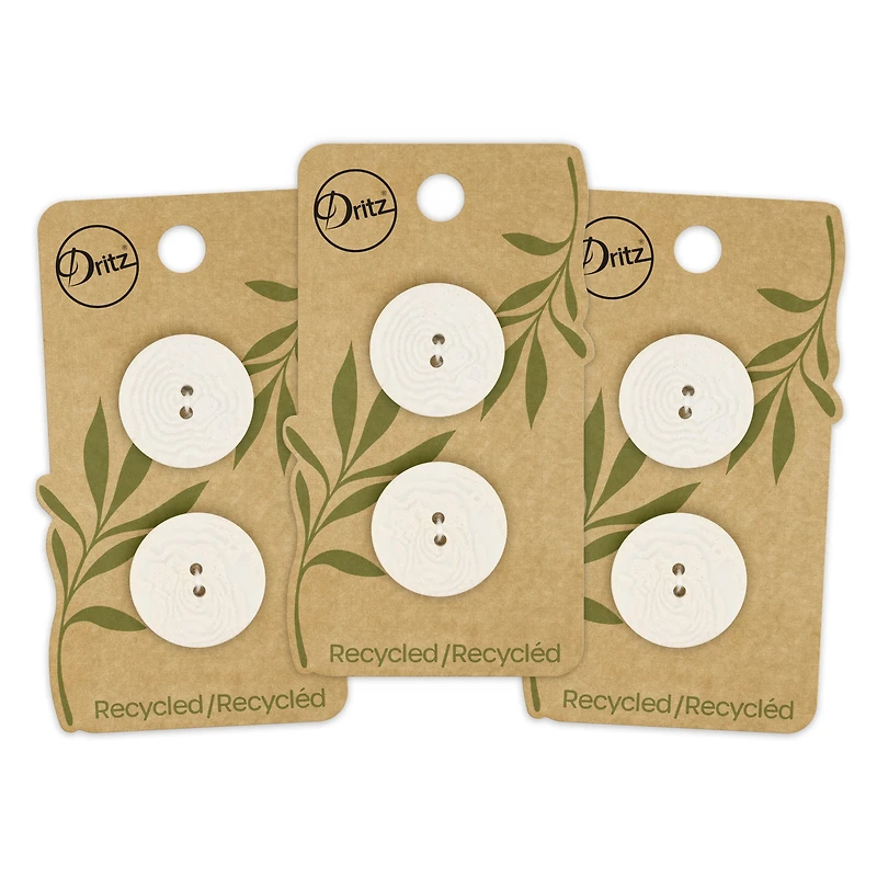 Dritz® 23mm Light Gray Recycled Corozo Round Button, 6ct.