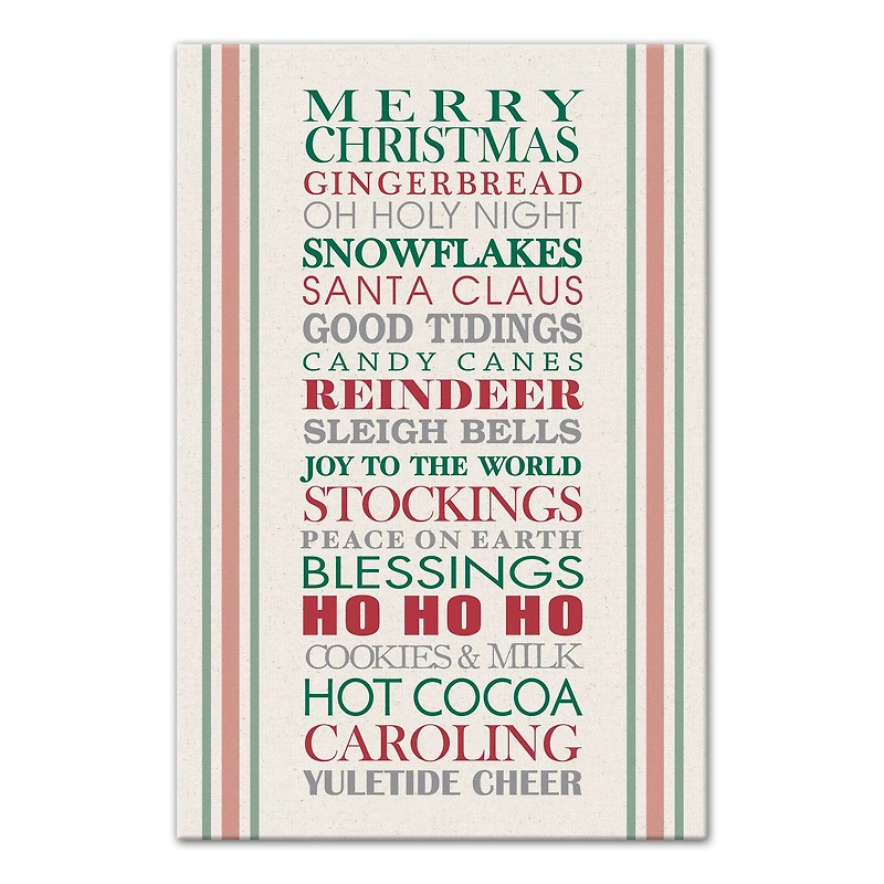 Holiday Words Canvas Wall Art