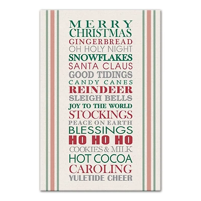 Holiday Words Canvas Wall Art