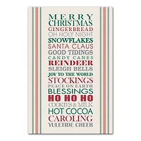 Holiday Words Canvas Wall Art