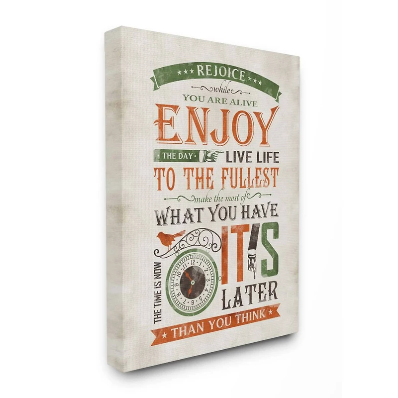 Stupell Industries Now Is The Time Inspirational Wall Accent