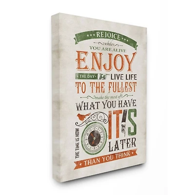 Stupell Industries Now Is The Time Inspirational Wall Accent