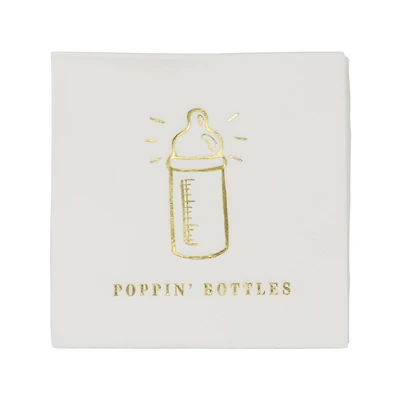 Gold Baby Bottle Beverage Napkins, 20ct. by Celebrate It™
