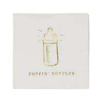 Gold Baby Bottle Beverage Napkins, 20ct. by Celebrate It™