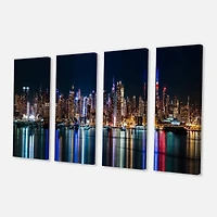 Designart - New York Midtown Night Panorama