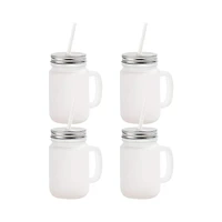 Craft Express 12oz. Sublimation Frosted Glass Mason Jars, 4ct.