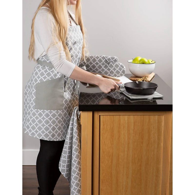 DII® Gray Lattice Oven Mitt Set, 2ct.