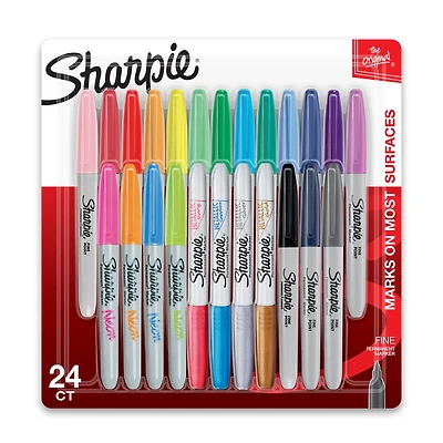 12 Packs: 24 ct. (288 total) Sharpie® Mixed Style Fine Tip Permanent Markers