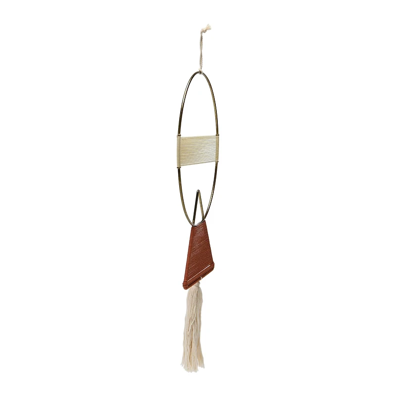 Hello Honey® Geometric Metal & Cotton Wall Hanging with Tassel