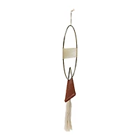 Hello Honey® Geometric Metal & Cotton Wall Hanging with Tassel