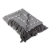 DII® Gray Woven Loop Throw