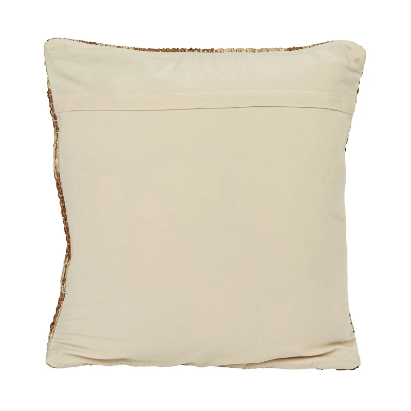 Hello Honey® Brown & Natural Square Print Pillow