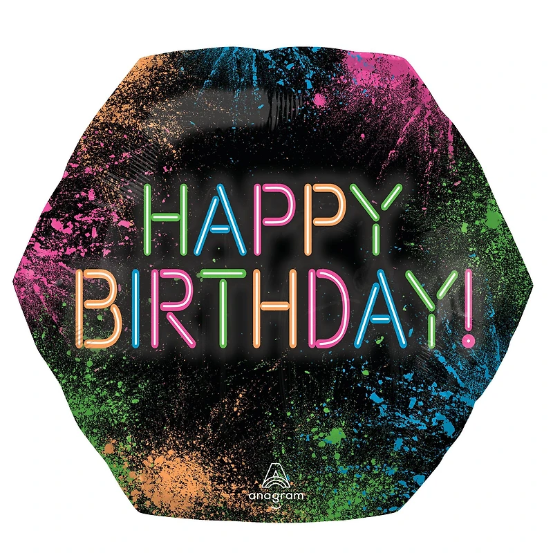 SuperShape™ 23" Let's Glow Crazy Birthday Foil Balloon