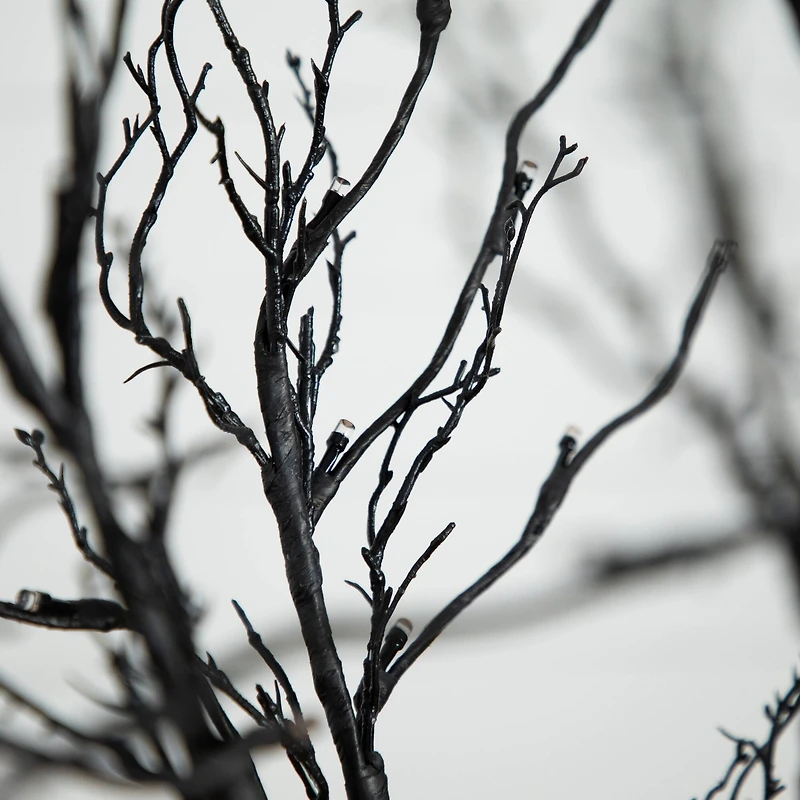 6ft. Pre-Lit LED Black Twig Artificial Halloween Tree