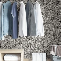 Wallpops Charcoal Sleepy Owls Peel & Stick Wallpaper