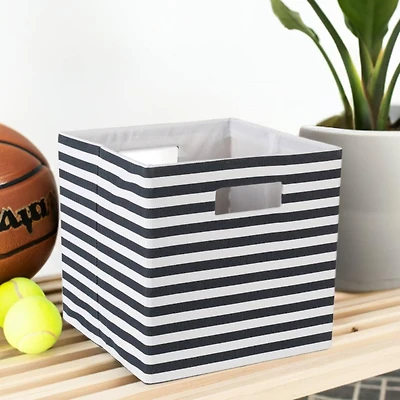DII® Square Black Pinstripe Polyester Cube