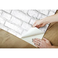 RoomMates White Brick Peel & Stick Wallpaper