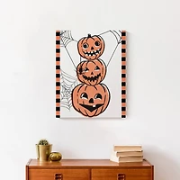 Jackolantern Stack 16" x 20" Canvas Wall Art