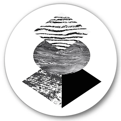 Designart - Tropical Palm Leaf With Abstract Geometry Shapes I