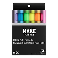 12 Packs: 6 ct. (72 total) Fluorescent Fabric Paint Markers by Make Market®