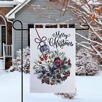 Merry Christmas Ornament Outdoor Christmas Garden Flag - 18" x 12.5"