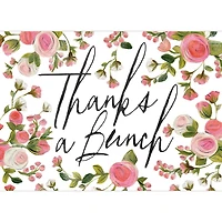 JAM Paper Blank Rosy Floral Design Thank You Cards Set, 36ct.