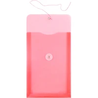 JAM Paper 6.25" x 9.25" Red Plastic Button String Open End Envelopes, 24ct.