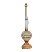 Hello Honey® 25" Distressed Zinc Finish Metal Finial Spindle Décor