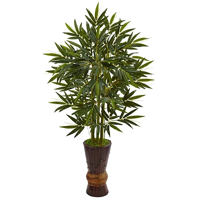 5ft. Bamboo Tree in Bamboo Planter