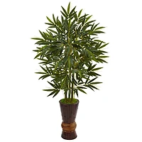 5ft. Bamboo Tree in Bamboo Planter