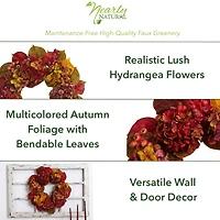 24" Fall Hydrangea Wreath