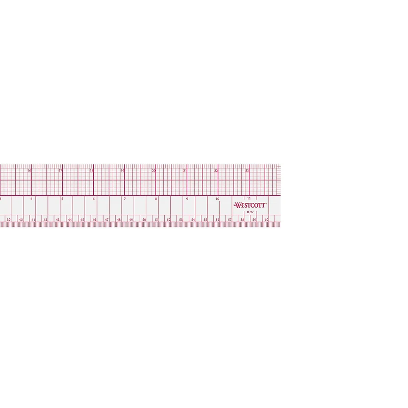 Westcott® 8ths Clear Beveled Ruler