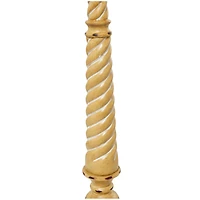 Brown Polystone Turned Style Floor Lamp with Drum Shade 16" x 16" x 60"