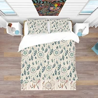 Designart 'Pattern with Indian-American Dream Catcher' Southwestern Bedding Set