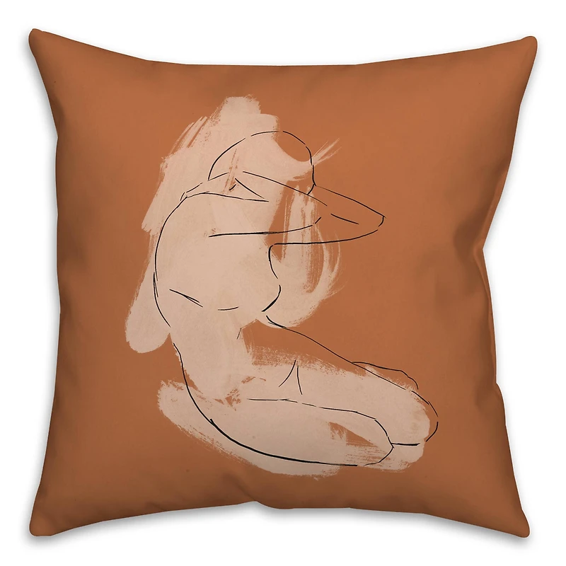 Terracotta Figure Throw Pillow